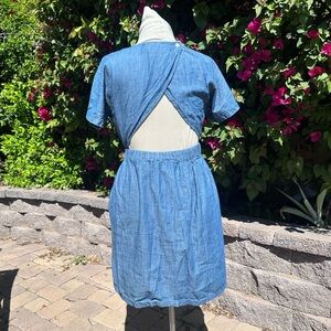 Gap Denim Dress Peekaboo back Size M